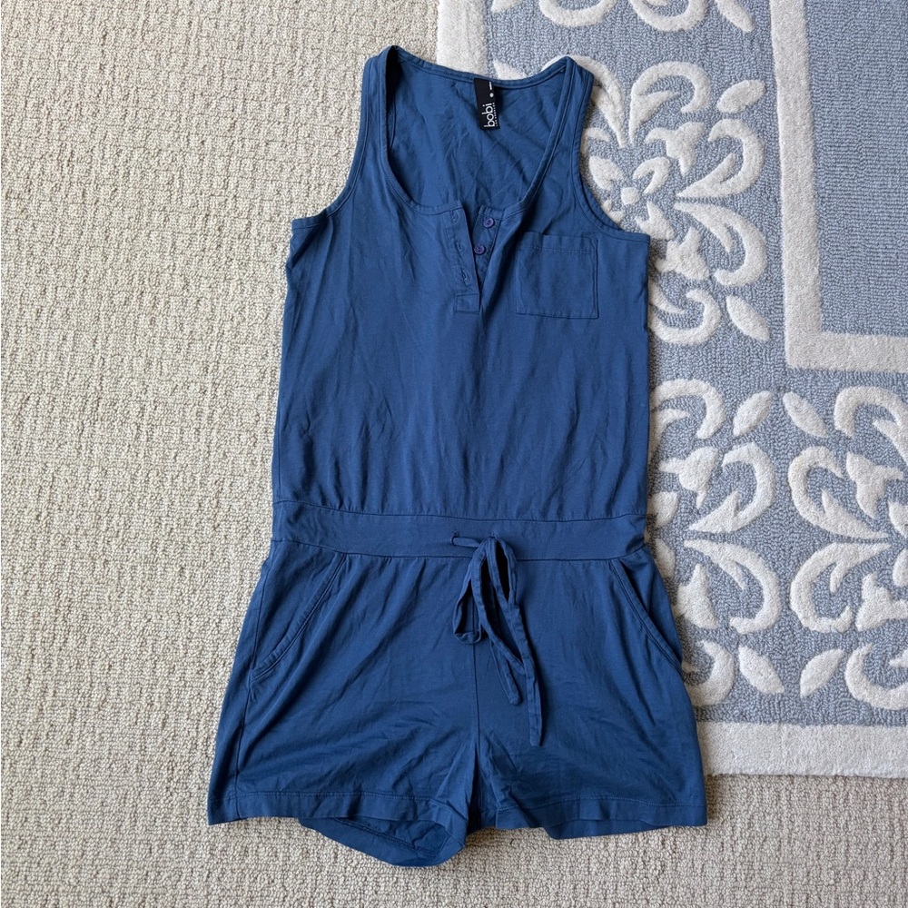 Women’s navy blue one piece romper